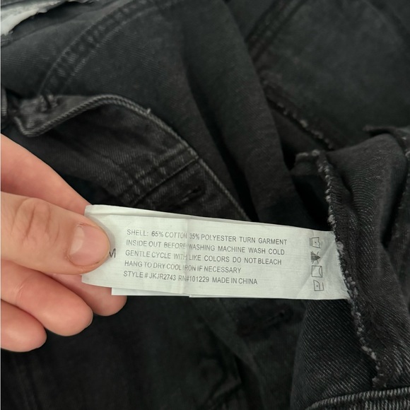 Super cool day to day black denim jacket by Ashley-Vintage-charm size M - Picture 7 of 7